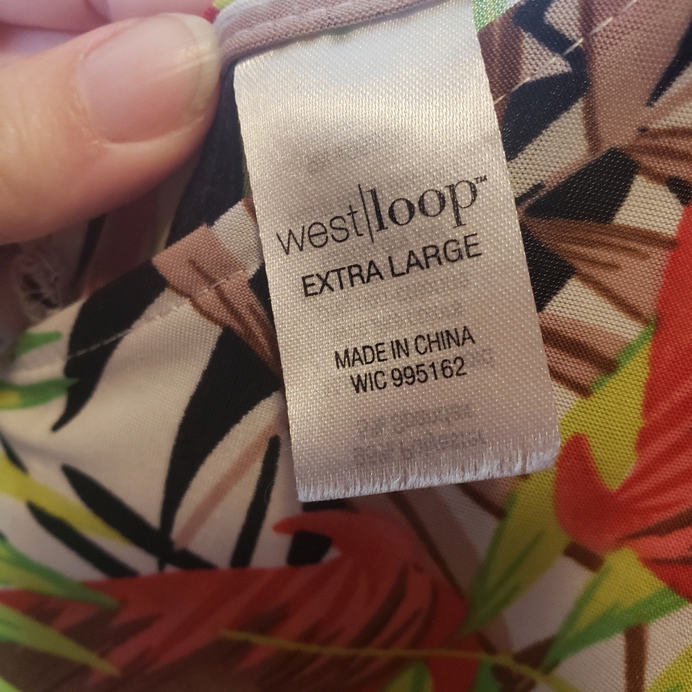 West Loop Women Stretchy V-Neck Tropical Vibrant Maxi Dress - Picture 8 of 10